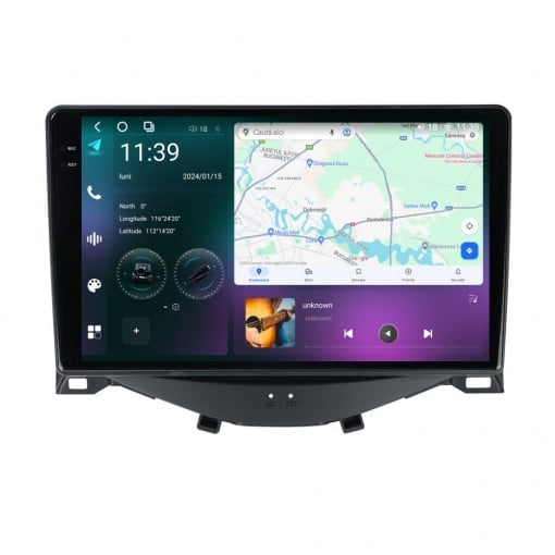 Navigatie CITROEN C1 , 2014 - 2021 , 4GB RAM si 64GB ROM, Ecran QLED 9 inch, Android 14, Procesor Octacore, Slot sim 4G, Sunet DSP, Wireless Carplay si Android Auto - NAVIGPS [1]