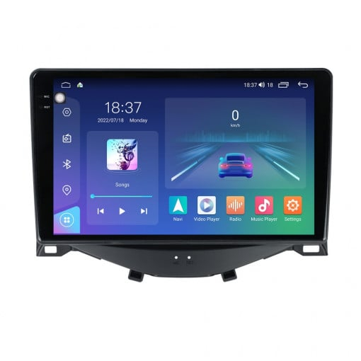 Navigatie CITROEN C1 , 2014 - 2021 , Rezolutie 2K, Ecran QLED 9.5 inch, 8GB RAM si 128GB ROM, Android, Procesor Octacore, Slot sim 4G, Sunet DSP, Wireless Carplay - NAVIGPS [2]