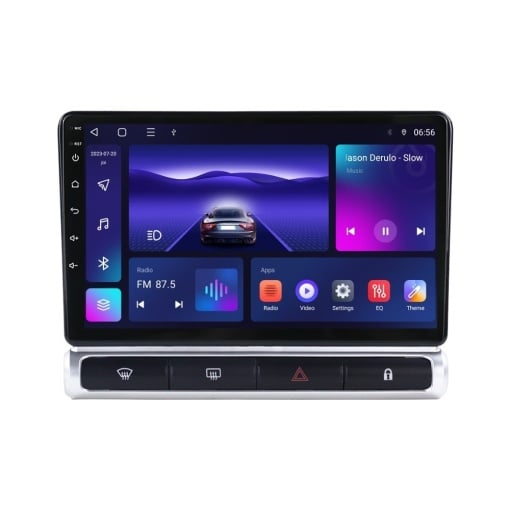 Navigatie Citroen C3 Aircross 2017 - 2023 Rezolutie 2K, Ecran QLED 9.5 inch, 8GB RAM si 128GB ROM, Android, Procesor Octacore, Slot sim 4G, Sunet DSP, Wireless Carplay [2]