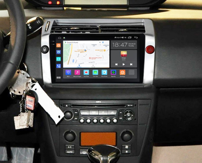 Navigatie Citroen C4 din 2004-2014, Android 14, Wireless Carplay si Android Auto, 2GB RAM si 32GB ROM, Display IPS 9 inch, Camera Marsarier, Internet, Aplicatii, Wi Fi, Usb, Bluetooth [5]