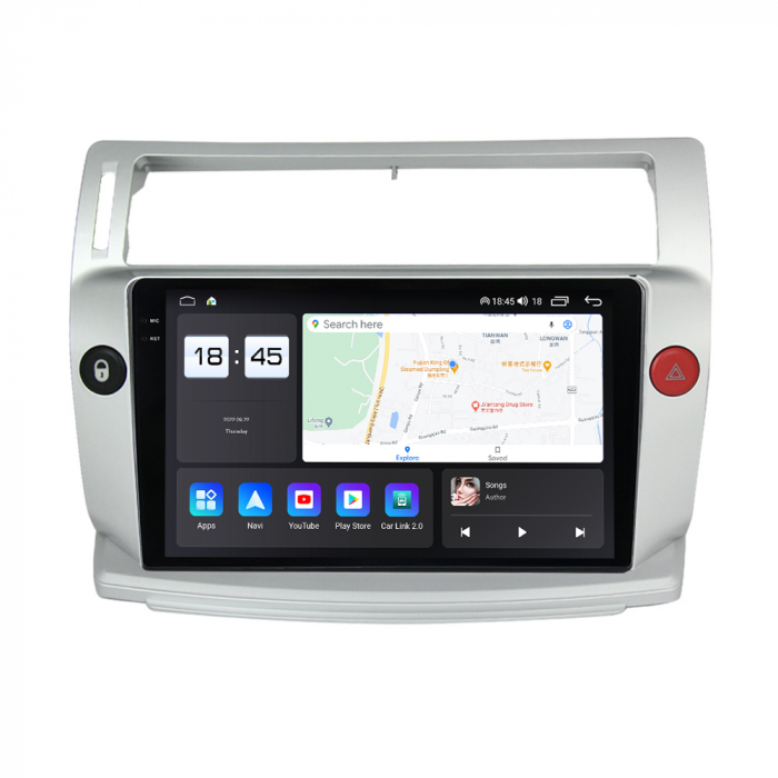 Navigatie Citroen C4 din 2004-2014, Rezolutie 2K, Display QLED 9.5 inch, 4GB RAM si 64GB ROM, Android, Procesor Octacore, Slot sim 4G, Sunet DSP, Wireless Carplay si Android Auto, Camera Marsarier, US [4]
