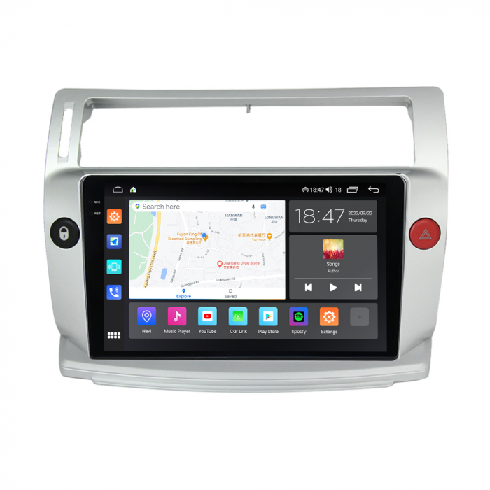 Navigatie Citroen C4 din 2004-2014, Rezolutie 2K, Display QLED 9.5 inch, 4GB RAM si 64GB ROM, Android, Procesor Octacore, Slot sim 4G, Sunet DSP, Wireless Carplay si Android Auto, Camera Marsarier, US [3]