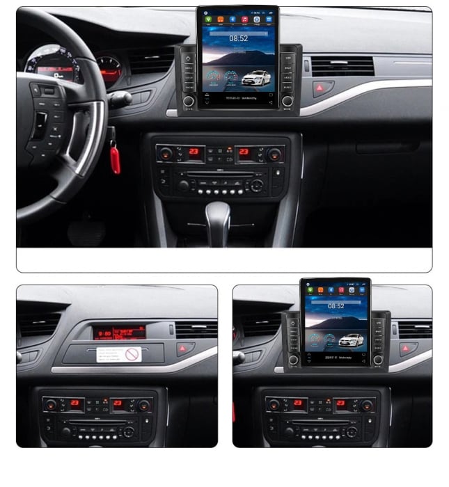 Navigatie Citroen C5 din 2008 - 2017, Ecran TESLA 9.7 inch, 4 GB RAM si 64 GB ROM, Slot Sim 4G, Procesor Octa Core, Carplay integrat, Procesor Sunet Digital DSP, Android, Aplicatii, Usb, Wi Fi, Blueto [3]