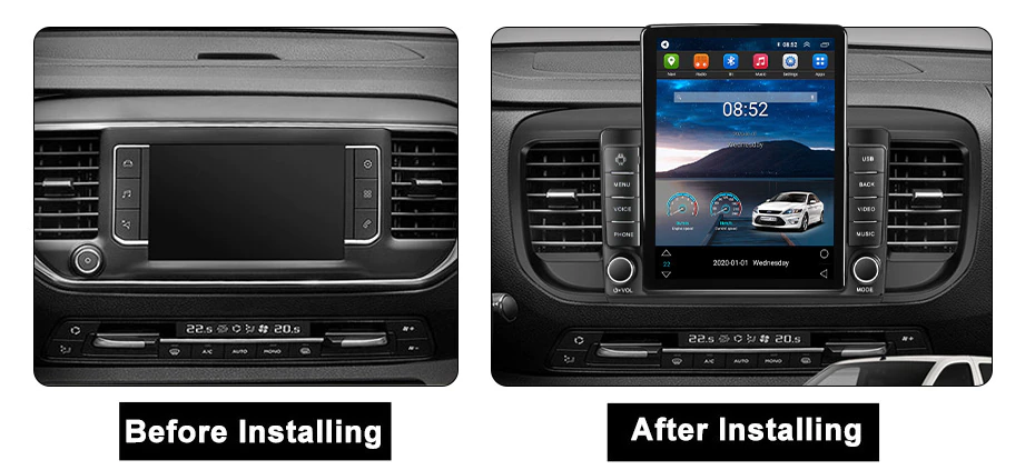 Navigatie Citroen Jumpy 3 Spacetourer 2016 - 2021 , Ecran TESLA 9.7 inch, 4 GB RAM si 64 GB ROM, Slot Sim 4G, Procesor Octa Core, Carplay integrat, Procesor Sunet Digital DSP [2]