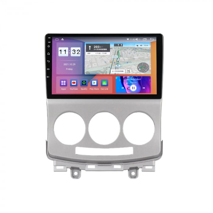 Navigatie compatibila cu Mazda 5 din 2005-2010, Android 14, Wireless Carplay si Android Auto, 2GB RAM si 32GB ROM, Display IPS 9 inch, Camera Marsarier, Internet, Aplicatii, Wi Fi, Usb, Bluetooth [3]