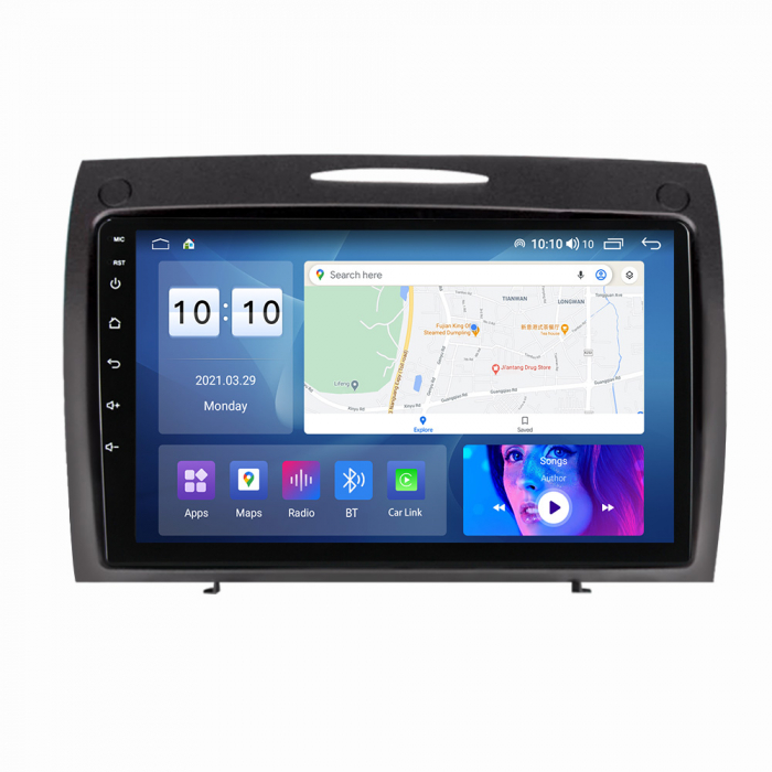 Navigatie compatibila cu Mercedes SLK R171 din 2000-2011, Android 14 Wireless Carplay si Android Auto, 2GB RAM si 32GB ROM, Display IPS 9 inch, Camera Marsarier, Internet, Aplicatii, Wi Fi, Usb, Blue [2]