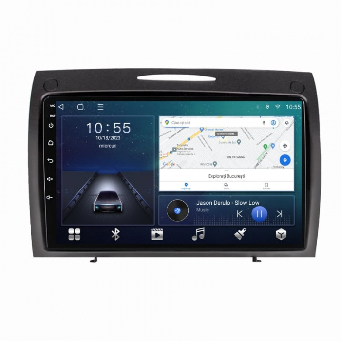 Navigatie compatibila cu Mercedes SLK R171 din 2000-2011 Android 14 , 4GB RAM , Procesor Quad Core , Wireless Carplay si Android auto , Display HD Touchscreen, Wi-Fi , Bluetooth, USB [2]