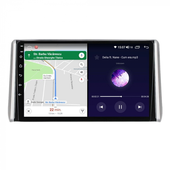 Navigatie compatibila cu Toyota Rav 4 din 2018-2022 Android 14 , 4GB RAM , Procesor Quad Core , Wireless Carplay si Android auto , Display HD Touchscreen, Wi-Fi , Bluetooth, USB [4]