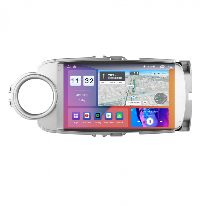 Navigatie Toyota Yaris din 2010-2018, Android 14, Wireless Carplay si Android Auto, 2GB RAM si 32GB ROM, Display IPS 9 inch, Camera Marsarier, Internet, Aplicatii, Wi Fi, Usb, Bluetooth [4]