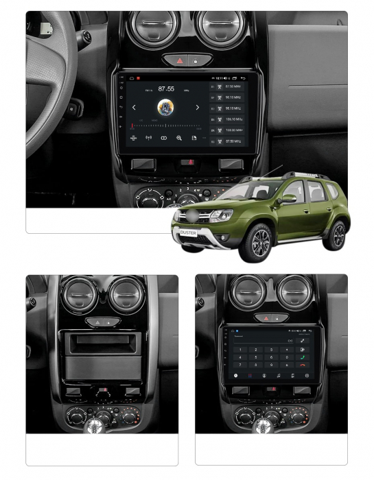Navigatie Dacia Duster ( 2012 - 2019 ) 4 GB RAM si 64 GB ROM, Slot Sim 4G, Procesor Octa Core, Carplay, Sunet DSP, Android, Aplicatii, Usb, Wi Fi, Bluetooth [4]