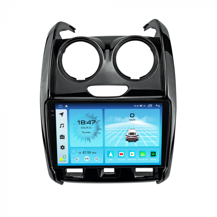 Navigatie Dacia Duster din 2012-2018, Rezolutie 2K, Display QLED 9.5 inch, 4GB RAM si 64GB ROM, Android, Procesor Octacore, Slot sim 4G, Sunet DSP, Wireless Carplay si Android Auto, Camera Marsarier, [6]