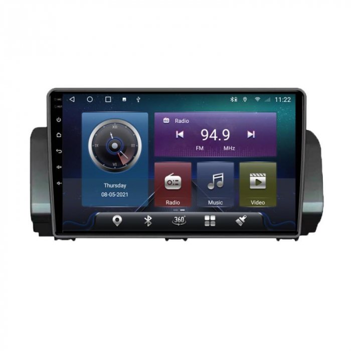 Navigatie Dacia Jogger Logan Sandero din 2021-2023, Rezolutie 2K, Ecran QLED 9.5 inch, 8GB RAM si 128GB ROM, Android, Procesor Octacore, Slot sim 4G, Sunet DSP [2]