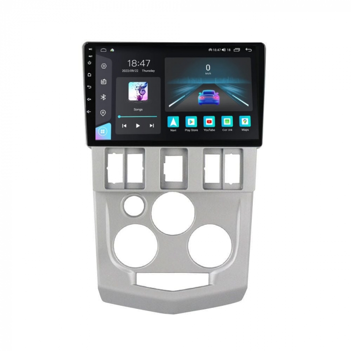 Navigatie Dacia Logan 1 din 2003-2008, Rezolutie 2K, Display QLED 9.5 inch, 4GB RAM si 64GB ROM, Android, Procesor Octacore, Slot sim 4G, Sunet DSP, Wireless Carplay si Android Auto, Camera Marsarier, [1]