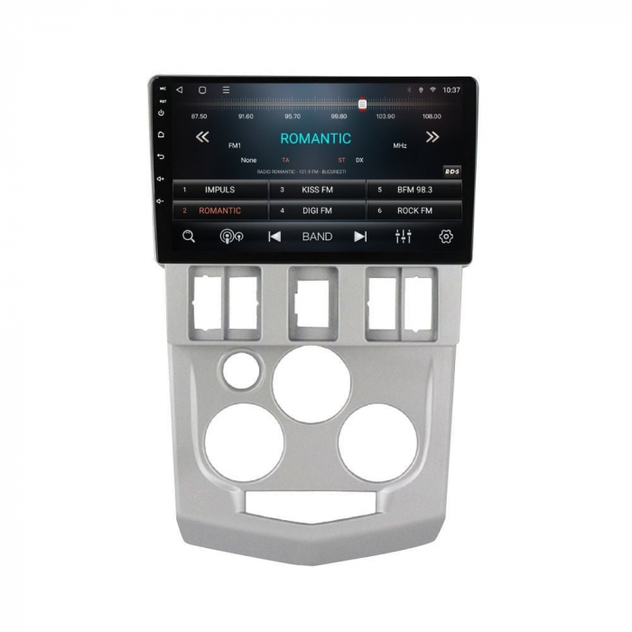 Navigatie Dacia Logan 1 din 2003-2010,  Android 14 , 4GB RAM, Octacore, Slot Sim 4G, DSP, GPS, Wi-FI, Carplay, Android Auto, USB, Bluetooth, Waze, Touchscreen, 9 inch [4]