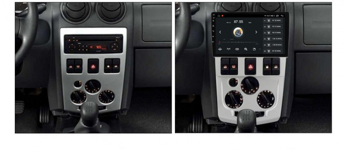 Navigatie Dacia Logan 1 din 2003-2008, Rezolutie 2K, Display QLED 9.5 inch, 4GB RAM si 64GB ROM, Android, Procesor Octacore, Slot sim 4G, Sunet DSP, Wireless Carplay si Android Auto, Camera Marsarier, [4]