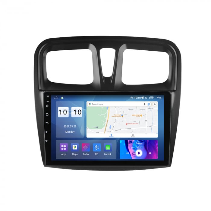 Navigatie Dacia Logan 2 Sandero Dokker ( 2012 - 2019 ) 4 GB RAM si 64 GB ROM, Slot Sim 4G, Procesor Octa Core, Carplay, Sunet DSP, Android, Aplicatii, Usb, Wi Fi, Bluetooth [3]