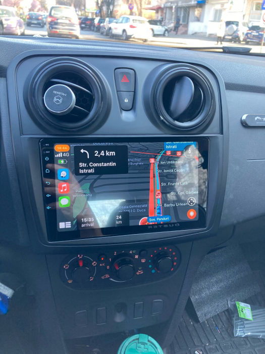 Navigatie Dacia Logan 2 Sandero Dokker din 2012-2019, Rezolutie 2K, Display QLED 9.5 inch, 4GB RAM si 64GB ROM, Android, Procesor Octacore, Slot sim 4G, Sunet DSP, Wireless Carplay si Android Auto, Ca [4]