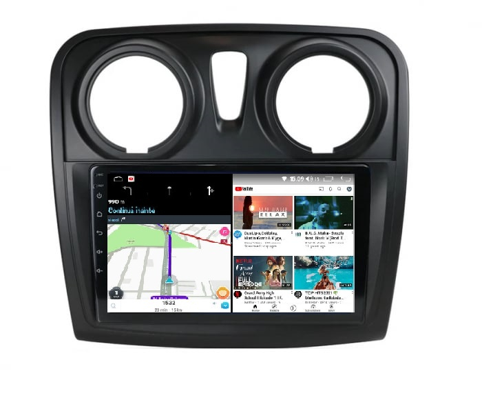 Navigatie Dacia Logan 2 Sandero Duster Dokker Lodgy , 8GB RAM si 128GB ROM, Ecran QLED 9 inch, Android 14, Procesor Octacore, Slot sim 4G, Sunet DSP, Wireless Carplay [3]
