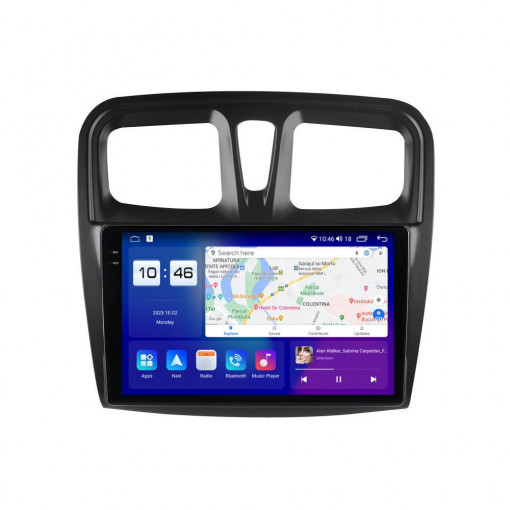 Navigatie Dacia Logan 2016 -2019 facelift Rezolutie 2K, Ecran QLED 9.5 inch, 8GB RAM si 128GB ROM, Android, Procesor Octacore, Slot sim 4G, Sunet DSP, Wireless Carplay [2]