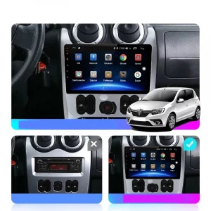 Navigatie Dacia Logan Duster din 2009 - 2012 Android 14 1GB RAM Carplay [3]