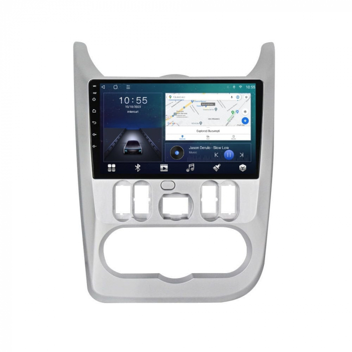 Navigatie Dacia Logan Duster din 2009-2012, 8GB RAM si 128GB ROM, Ecran QLED 9 inch, Android 14, Procesor Octacore, Slot sim 4G, Sunet DSP, Wireless Carplay si Android Auto, Camera Marsarier [4]