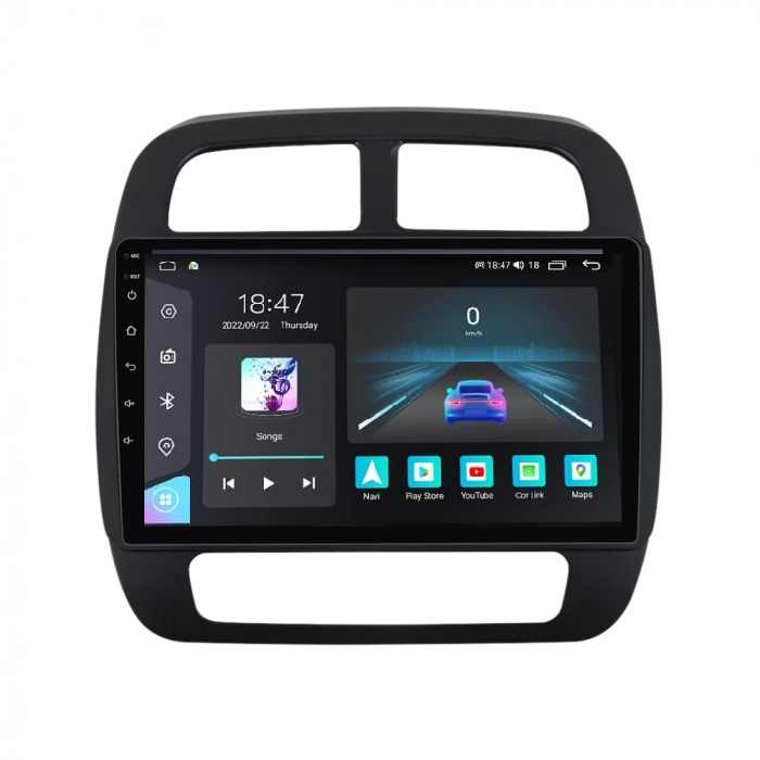 Navigatie Dacia Spring din 2015 - 2022, Rezolutie 2K, Ecran QLED 9.5 inch, 8GB RAM si 128GB ROM, Android, Procesor Octacore, Slot sim 4G, Sunet DSP, Wireless Carplay [1]