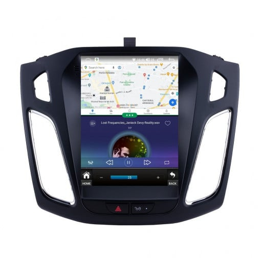 Navigatie dedicata cu Android tip tesla Ford Focus 3 2011 - 2018, 4GB RAM, Radio GPS Dual Zone, Touchscreen IPS 9.7" HD, Internet Wi-Fi si slot SIM 4G, Bluetooth, MirrorLink, USB [4]