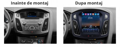 Navigatie dedicata cu Android tip tesla Ford Focus 3 2011 - 2018, 4GB RAM, Radio GPS Dual Zone, Touchscreen IPS 9.7" HD, Internet Wi-Fi si slot SIM 4G, Bluetooth, MirrorLink, USB [5]
