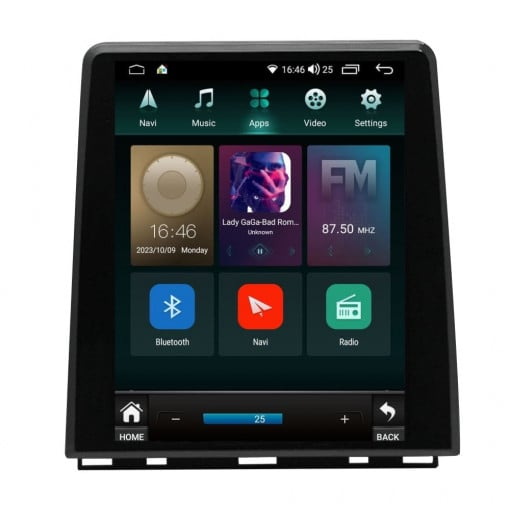 Navigatie dedicata cu Android Tip tesla Renault Clio 5 dupa 2019, 4GB RAM, Radio GPS Dual Zone, Touchscreen IPS 9.7" HD, Internet Wi-Fi si slot SIM 4G, Bluetooth, MirrorLink, USB [3]