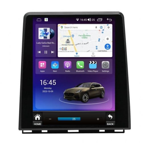 Navigatie dedicata cu Android Tip tesla Renault Clio 5 dupa 2019, 8GB RAM, Radio GPS Dual Zone, Touchscreen IPS 9.7" HD, Internet Wi-Fi si slot SIM 4G, Bluetooth, MirrorLink, USB [1]