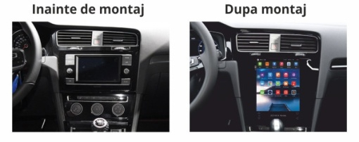 Navigatie dedicata cu Android Tip Tesla VW Golf 7 2012 - 2019, 8GB RAM, Radio GPS Dual Zone, Touchscreen IPS 9.7" HD, Internet Wi-Fi si slot SIM 4G, Bluetooth, MirrorLink, USB [5]