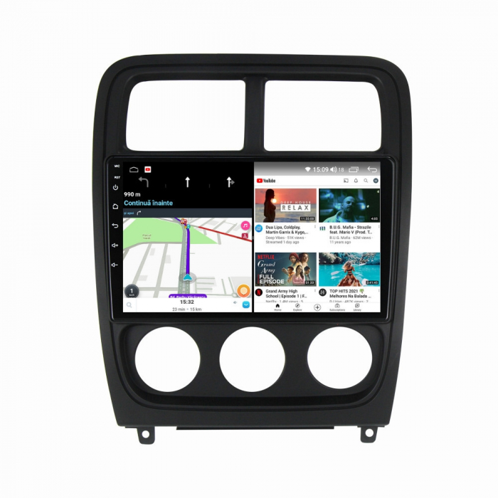 Navigatie Dodge Caliber 2009-2013 Android 14 , 4GB RAM , Procesor Quad Core , Wireless Carplay si Android auto , Display HD Touchscreen, Wi-Fi , Bluetooth, USB [3]