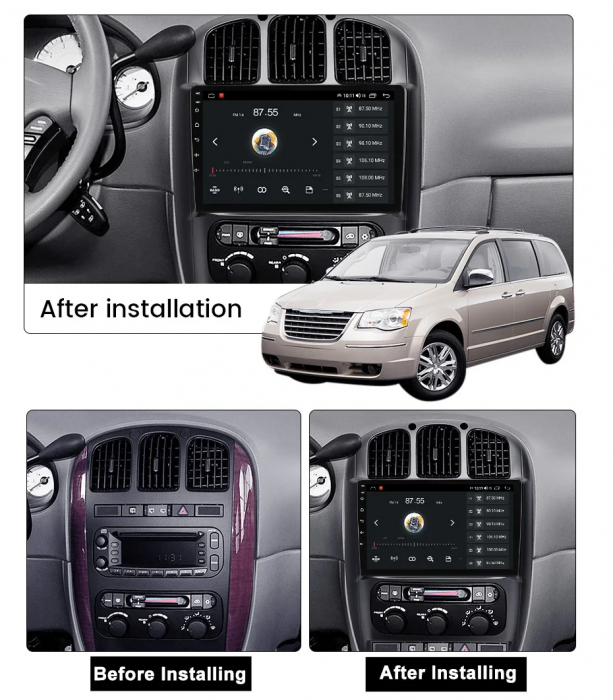 Navigatie Dodge Caravan 2000-2007  Android 14 , 2GB RAM QLED Carplay [6]