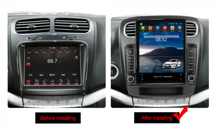 Navigatie Dodge Journey 2011-2020 Ecran TESLA 9.7 inch, 8 GB RAM si 128 GB ROM, Android 15, Slot Sim 4G, Procesor Octa Core, Carplay Wireless si Android auto, Procesor Sunet Digital DSP, [3]