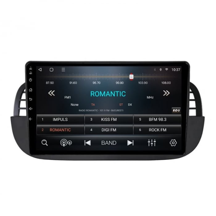 Navigatie Fiat 500 ( 2007 - 2015 )  Android 14, 2GB RAM si 32GB ROM, Display IPS 9 inch, Camera Marsarier, Internet, Aplicatii, Wi Fi, Usb, Bluetooth [7]