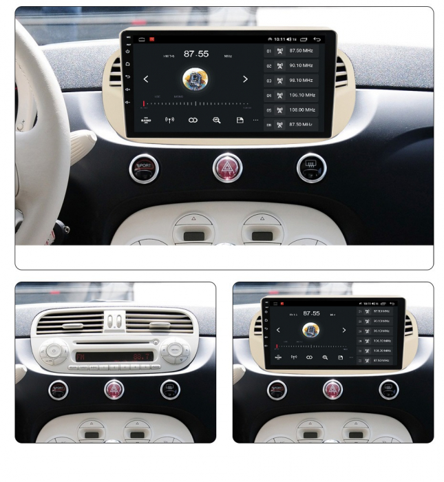 Navigatie Fiat 500 din 2007-2015 Android 14 , 1GB RAM Carplay [4]