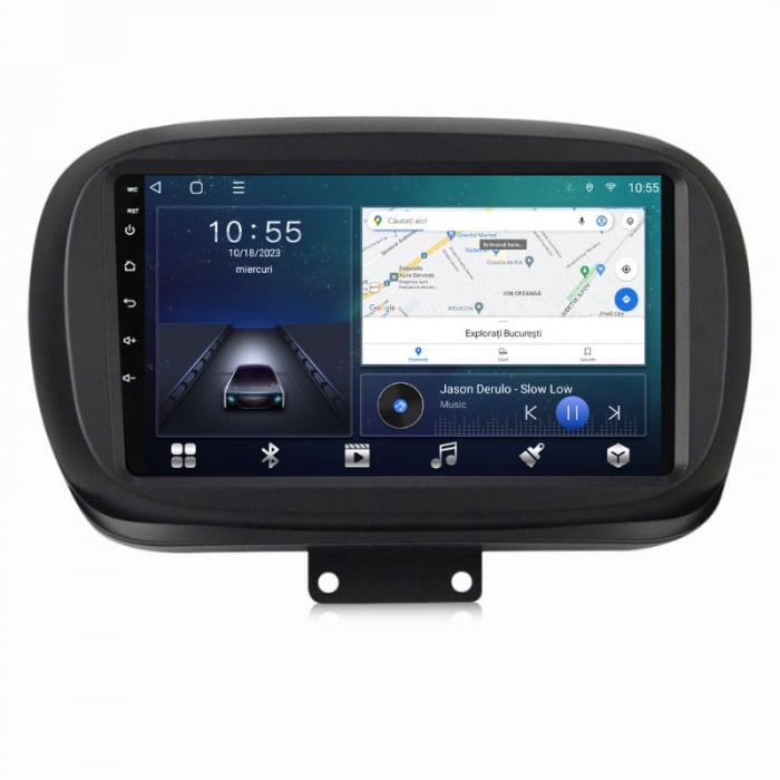 Navigatie Fiat 500X din 2014-2020, Android 14, Wireless Carplay si Android Auto, 2GB RAM si 32GB ROM, Display IPS 9 inch, Camera Marsarier, Internet, Aplicatii, Wi Fi, Usb, Bluetooth [3]