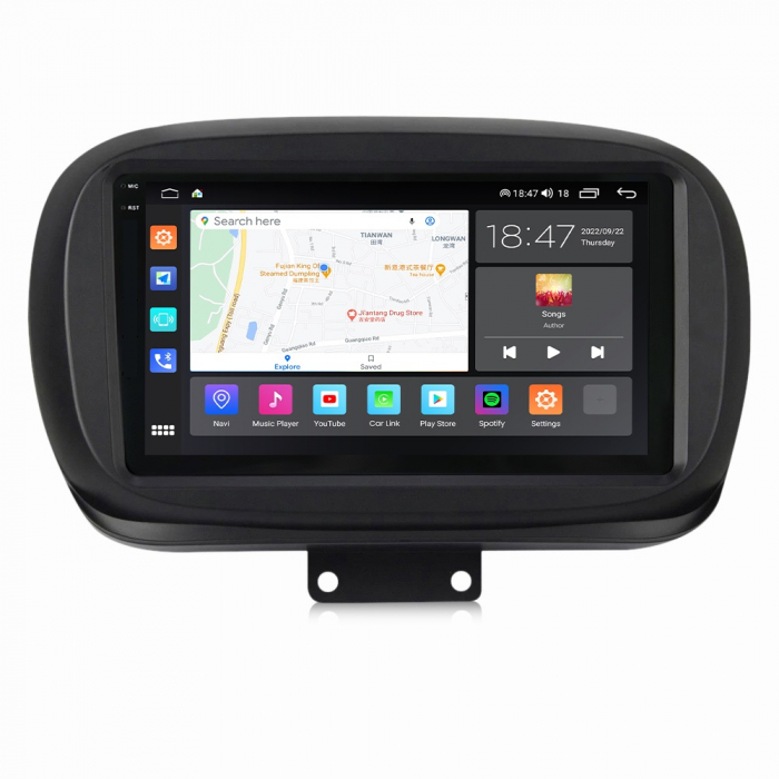 Navigatie Fiat 500X din 2014-2020, Rezolutie 2K, Display QLED 9.5 inch, 4GB RAM si 64GB ROM, Android, Procesor Octacore, Slot sim 4G, Sunet DSP, Wireless Carplay si Android Auto, Camera Marsarier, USB [3]