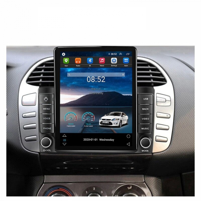 Navigatie Fiat Bravo din 2007-2012, Display TESLA 9.5 inch, 2GB RAM si 32GB ROM, Wireless Carplay si Android Auto, Procesor Octacore, Slot sim 4G, Sunet DSP, Camera Marsarier, Bluetooth, USB, Wi Fi, R [3]