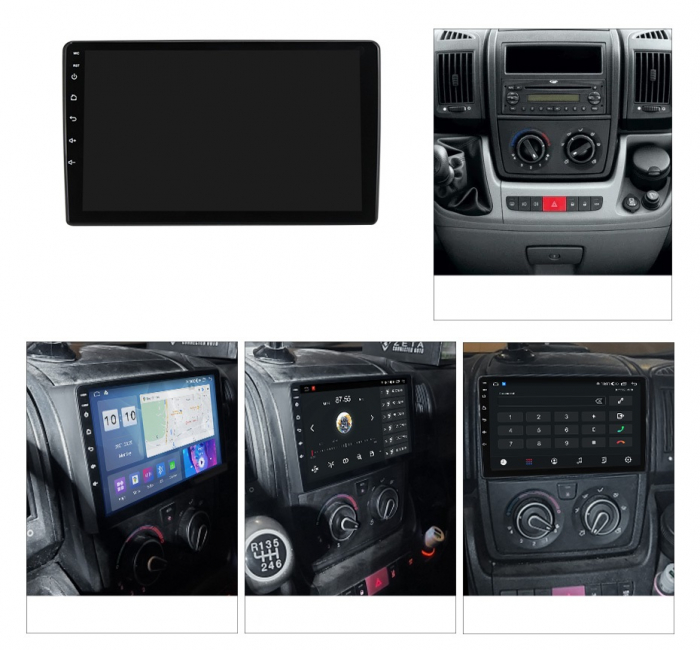 Navigatie Fiat Ducato Citroen Jumper Peugeot Boxer din 2006-2022, Rezolutie 2K, Display QLED 9.5 inch, 4GB RAM si 64GB ROM, Android, Procesor Octacore, Slot sim 4G, Sunet DSP, Wireless Carplay si Andr [4]