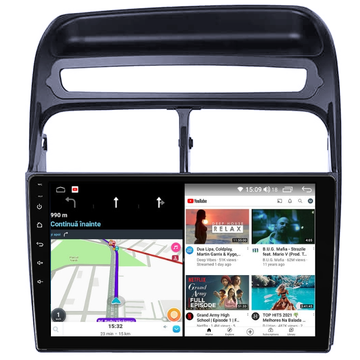 Navigatie Fiat Grande Linea Punto 2007-2012 Android 14 , 4GB RAM , Procesor Quad Core , Wireless Carplay si Android auto , Display HD Touchscreen, Wi-Fi , Bluetooth, USB [2]