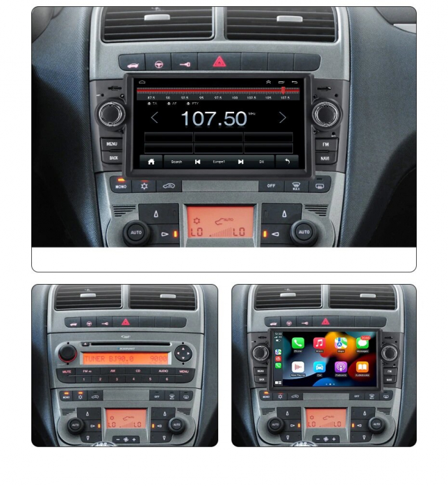 Navigatie Fiat Grande Linea Punto din 2007 - 2012, Android, Display 7 inch, 2GB RAM +32 GB ROM, Internet, 4G, Aplicatii, Waze, Wi Fi, Usb, Bluetooth [3]