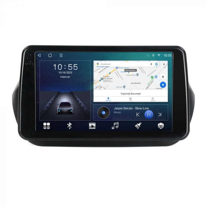 Navigatie Fiat Kubo Citroen Nemo Peugeot Bipper 2008-2017 Android 14 , 4GB RAM , Procesor Quad Core , Wireless Carplay si Android auto , Display HD Touchscreen, Wi-Fi , Bluetooth, USB [2]