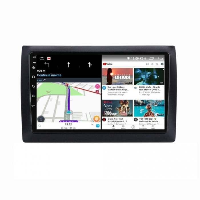 Navigatie Fiat Stilo 2002-2010 Android 14 , 4GB RAM , Procesor Quad Core , Wireless Carplay si Android auto , Display HD Touchscreen, Wi-Fi , Bluetooth, USB [4]