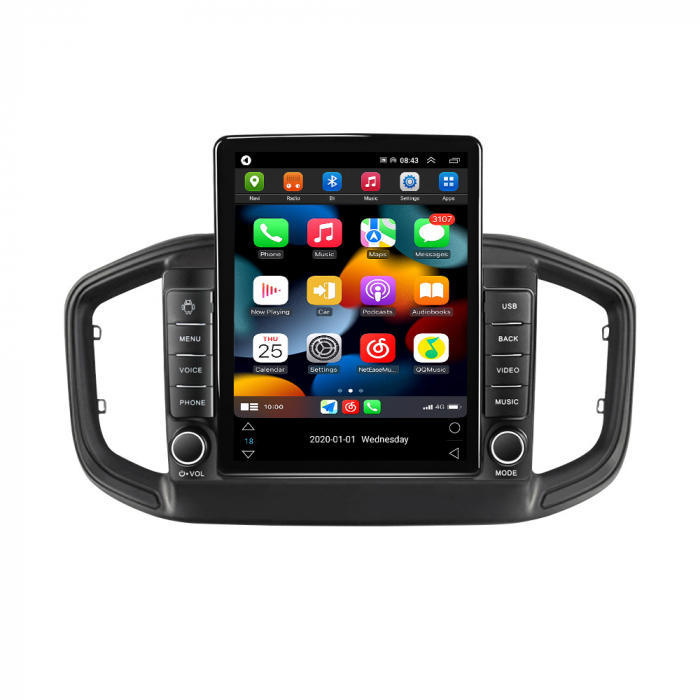 Navigatie Fiat Strada 2020-2021 Ecran TESLA 9.7 inch, 8 GB RAM si 128 GB ROM, Android 15, Slot Sim 4G, Procesor Octa Core, Carplay Wireless si Android auto, Procesor Sunet Digital DSP, Aplic [2]
