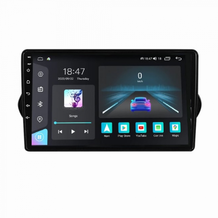 Navigatie Fiat Tipo Egea din 2015-2021, Rezolutie 2K, Ecran QLED 9.5 inch, 8GB RAM si 128GB ROM, Android, Procesor Octacore, Slot sim 4G, Sunet DSP, Wireless Carplay [1]