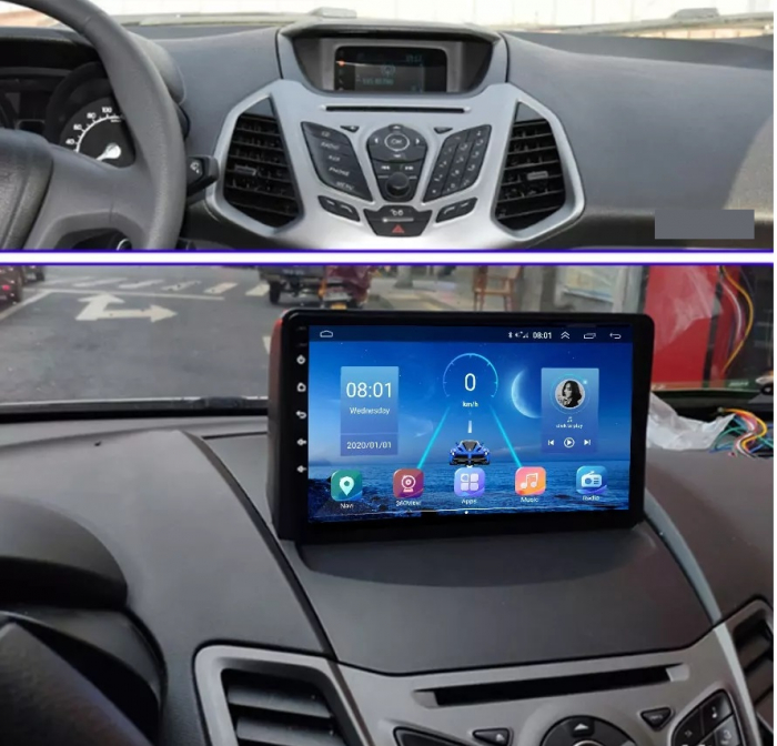 Navigatie Ford Ecosport din 2013 - 2017, 8GB RAM si 128GB ROM, Ecran QLED 9 inch, Android 14, Procesor Octacore, Slot sim 4G, Sunet DSP, Wireless Carplay si Android Auto, Camera Marsarier [2]