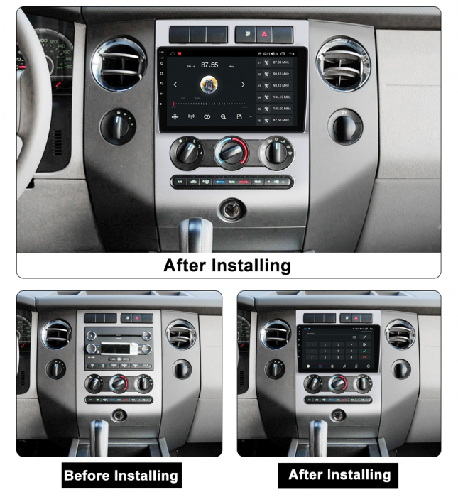Navigatie Ford Expedition 3 2006-2017  Android 14 , 2GB RAM QLED Carplay [2]