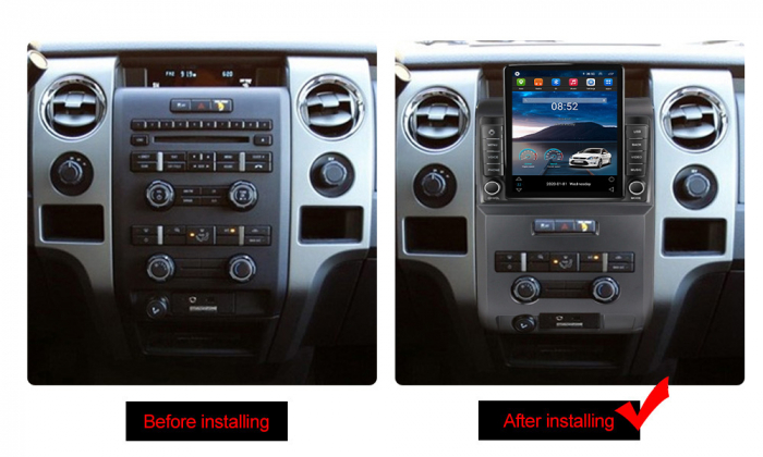 Navigatie Ford F150 din 2008-2014, Display TESLA 9.5 inch, 2GB RAM si 32GB ROM, Wireless Carplay si Android Auto, Procesor Octacore, Slot sim 4G, Sunet DSP, Camera Marsarier, Bluetooth, USB, Wi Fi, Ra [4]