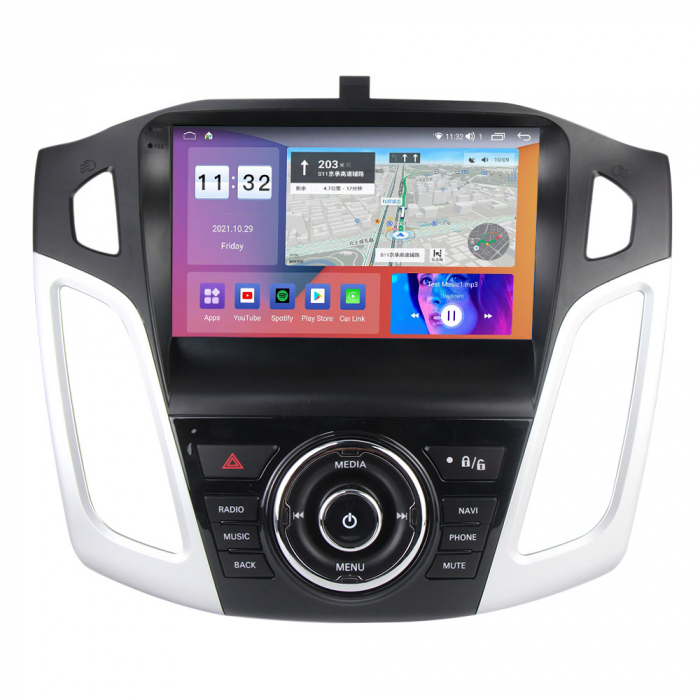 Navigatie Ford Focus 3 din 2012-2018, Android 14, Wireless Carplay si Android Auto, 2GB RAM si 32GB ROM, Display IPS 9 inch, Camera Marsarier, Internet, Aplicatii, Wi Fi, Usb, Bluetooth [4]